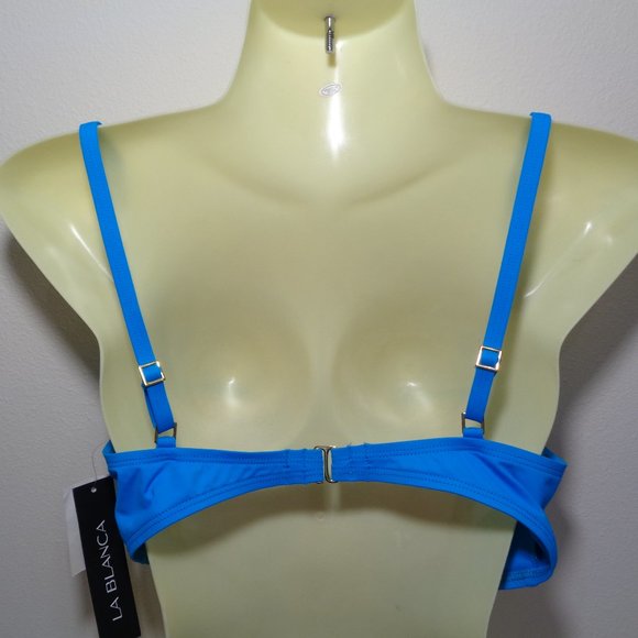 La Blanca Size 8 Blue LB3AA78 New Swim Bikini Top - Picture 2 of 11